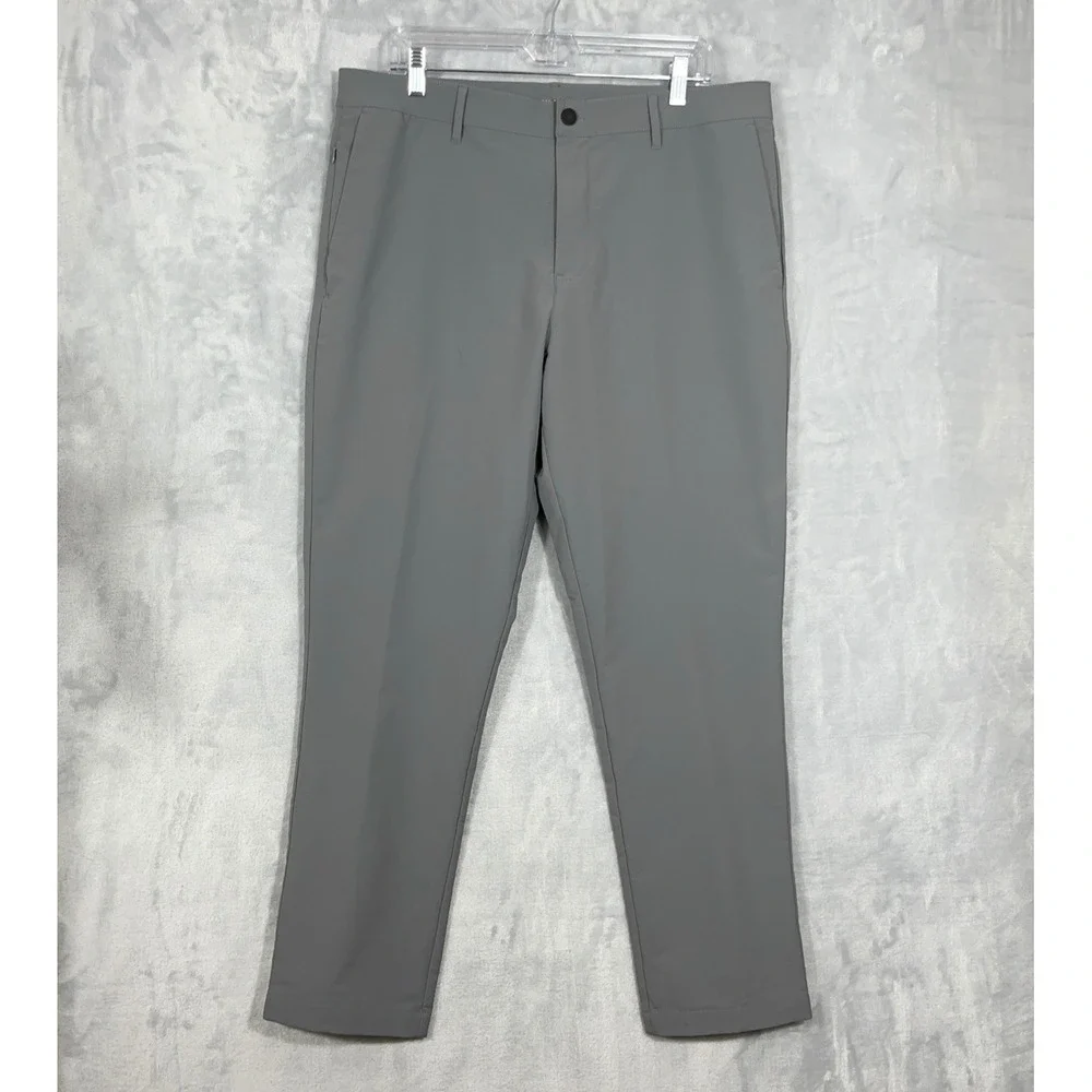 Banana Republic Mens Pants 36x30 Gray Chino Golf Performance Tech Stretch Work